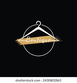 hanger cloth logo design luxury for business fashion boutique store