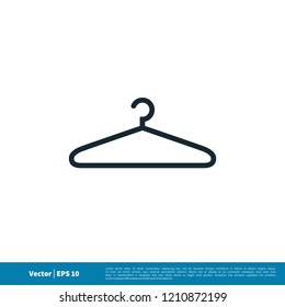 hanger clothes icon laundry symbol vector logo template