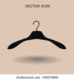 Percha para el icono de la ropa. ilustración vectorial