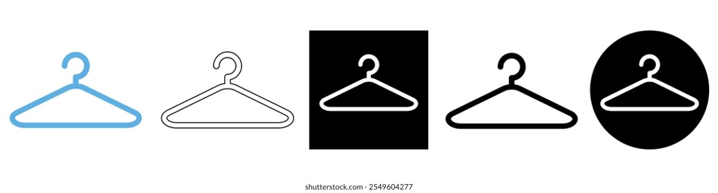 hanger clothes rack vector pictogram sign icon symbol ui and ux design, glyphs and stroke line