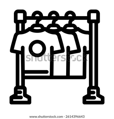 hanger clothes thrift driven fashion line icon vector. hanger clothes thrift driven fashion sign. isolated contour symbol black illustration