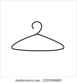 Hanger for clothes vector doodle hand drawn illustration isolated on white background