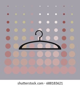 Hanger for clothes, vector icon