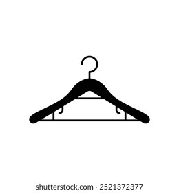 Hanger clothing black and white flat vector icon design