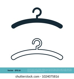 Hanger Clothing Icon Vector Logo Template Illustration Design. Vector EPS 10.