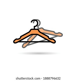 Vector De Icono De La Ropa De Percha En El Diseño De Moda.