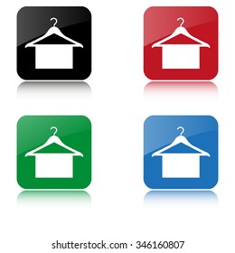 Hanger  - color vector icon  with shadow