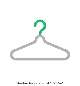 hanger colour line vector icon