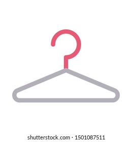 hanger colour line vector icon