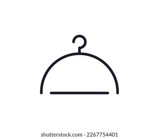 Hanger concept. Modern outline high quality illustration for banners, flyers and web sites. Editable stroke in trendy flat style. Line icon of hanger 