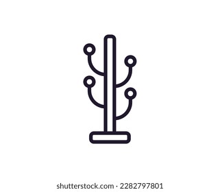 Hanger concept. Modern outline high quality illustration for banners, flyers and web sites. Editable stroke in trendy flat style. Line icon of hanger 