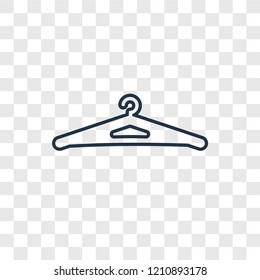 Hanger concept vector linear icon isolated on transparent background, Hanger concept transparency concept in outline style