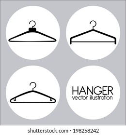 Hanger design over gray background, vector illustration