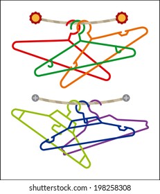 Hanger design over white background, vector illustration