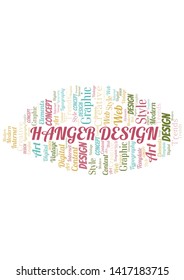 Hanger Design word cloud. Wordcloud made with text only.