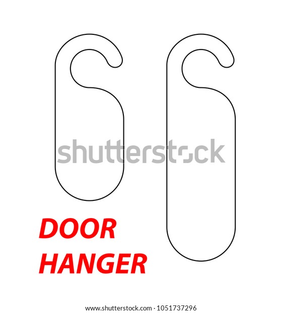 Hanger Die Cut Template Vector Black Objects Stock Image