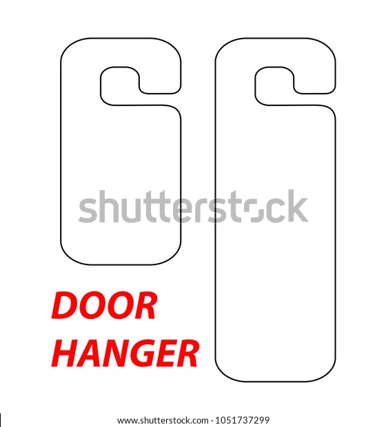 Download Hanger Die Cut Template Vector Black Stock Vector Royalty Free 1051737299