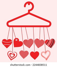 hanger with different heart shape love