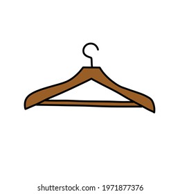 hanger doodle icon, vector illustration