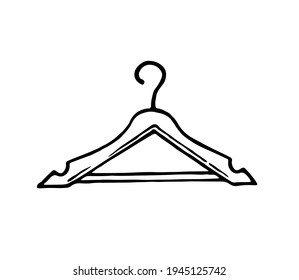 hanger doodle icon Vector Single Black Sketch clipart element