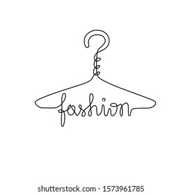 Hanger Fashion Inscription Emblem Logo Design Stock Vector (Royalty ...