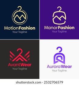 Hanger, Fashion Shape Logo Template Set. Good for Business, Agency, Community and Organization