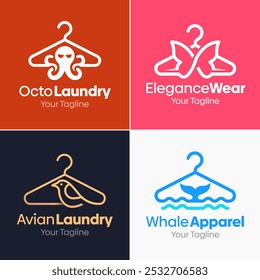 Hanger, Fashion Shape Logo Template Set. Good for Business, Agency, Community and Organization