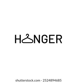 Hanger or Fashion text Logo design vector