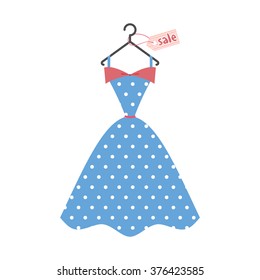 hanger with fashion women summer clothing.  Fashion boutique  for design fashion