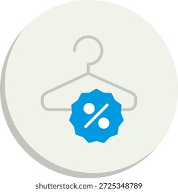 Icono de estilo de círculo plano de suspensión