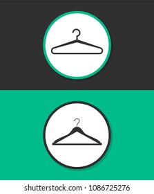 Hanger flat design illustration. Simple vector icon.