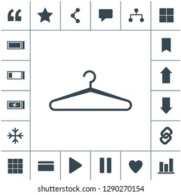 Hanger flat design illustration. Simple vector icon.