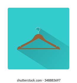 Hanger flat icon. Coat rack  vector illustration EPS10