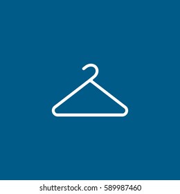 Hanger Flat Icon On Blue Background