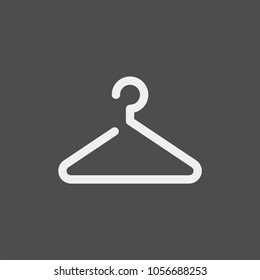 Hanger flat vector icon. Clothes rack flat vector icon