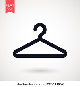 Hanger flat - Vector icon. Hanger icon isolated on white background