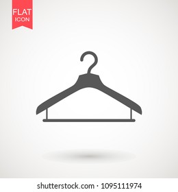 Hanger flat - Vector icon. Hanger icon isolated on white background