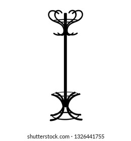 Hanger floor. Black clothes hanger. Simple design