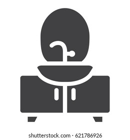 Hanger floor solid icon, Furniture and interior element, vector graphics, a filled pattern on a white background, eps 10.