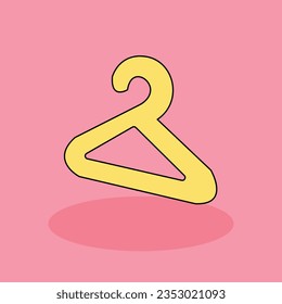 Hanger Free vector cartoon icon illustration.Fashion Design Signs and Texts icon concept isolated . flat cartoon style