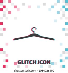 Hanger  glitch effect vector icon.