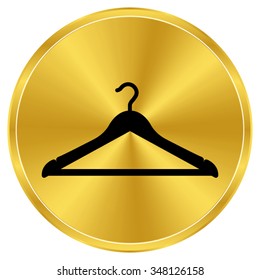 Hanger - gold vector icon