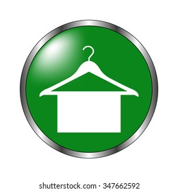Hanger -  green vector icon