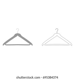 Hanger grey set icon .