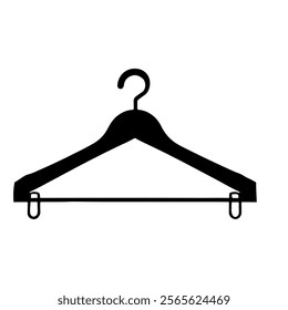 Hanger holding silhouette vector icon sign symbol illustration design.
