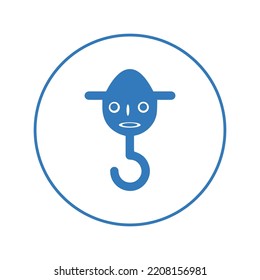 Hanger hook lift machine icon | Circle version icon |