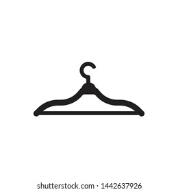 hanger icon black isolated vector illustration