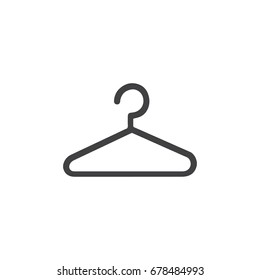 Hanger icon in black on a white background. Vector illustration