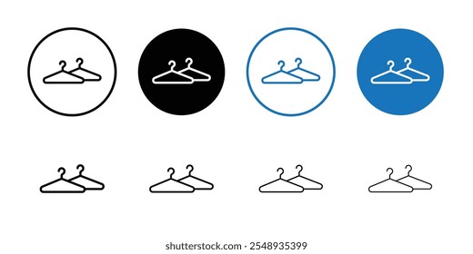 Hanger icon Black and white outline vector