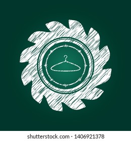 hanger icon with chalkboard texture